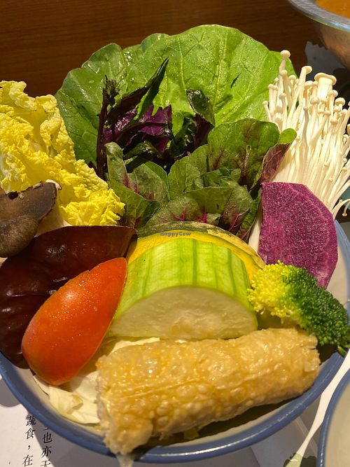 Hotpot ingredients  at Kōng Yě Sù MiànShí 空也素麵食 in Taichung