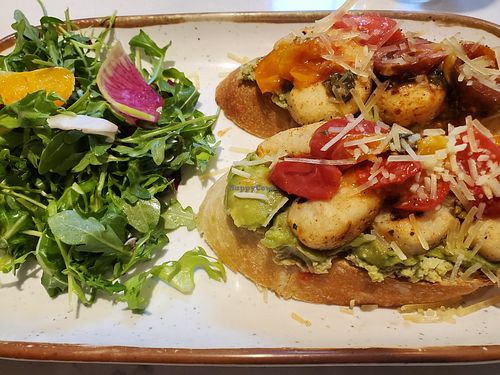 Bougie avocado toast w shrimp at Truth & Tonic in Las Vegas