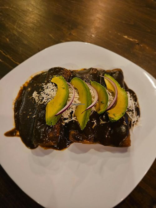 Portobello enchiladas at Paprika in San Miguel De Allende