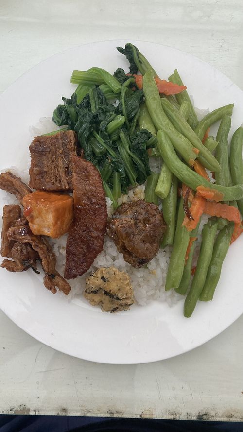 Buffet mix, only 30k, seen better portions though  at Quan Chay Khai Tam in Da Lat