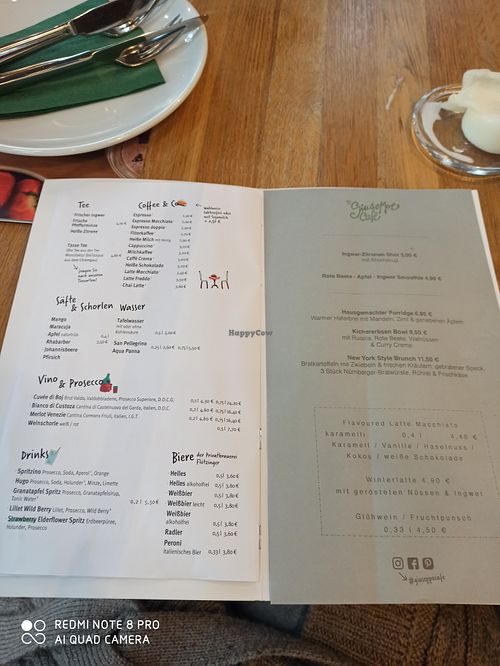 Drinks and seasonal specialties. at Giuseppe Café in Kolbermoor