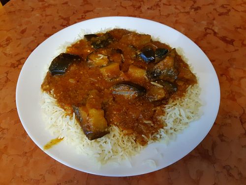 Eggplant curry at Kaschmir Tandoori - Q4 in Mannheim