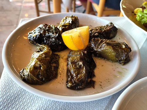 Vine leaves at Vakhos Taverna - Βάκχος Ταβέρνα in Delphi