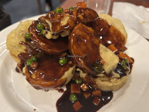 Deep fried aubergine Peking  sauce  at M&L Chinese in Dublin