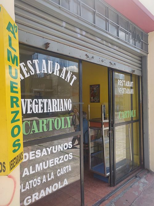 Front entrance at Cartoly in Quito