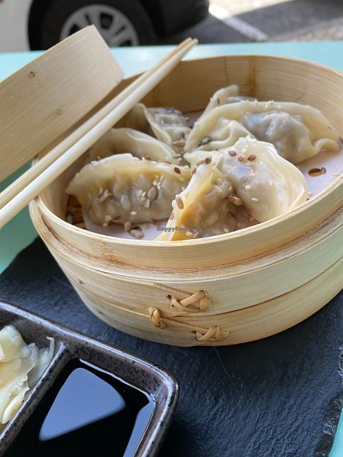 Dumplings at Moko Veggie Café - Alvalade in Lisbon