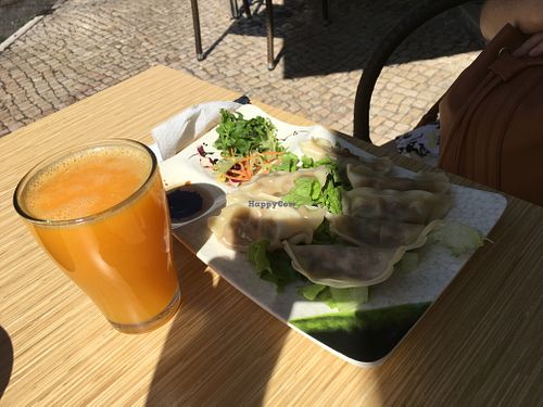 Dumplings at Moko Veggie Café - Alvalade in Lisbon