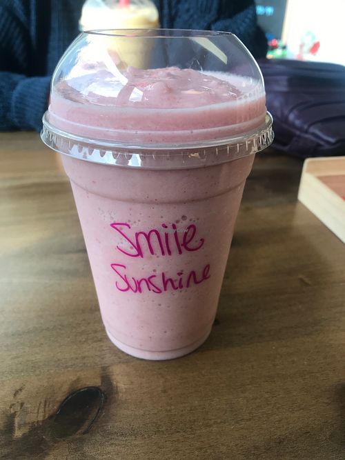 Vegan shake.  at Healthies of Hillsdale in Hillsdale