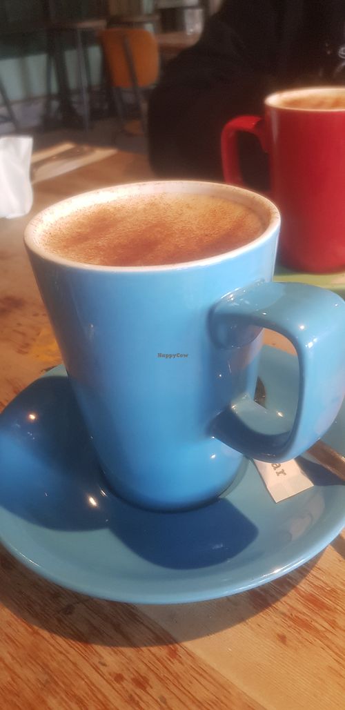 Chai oat latte at Farmhouse in Harrogate