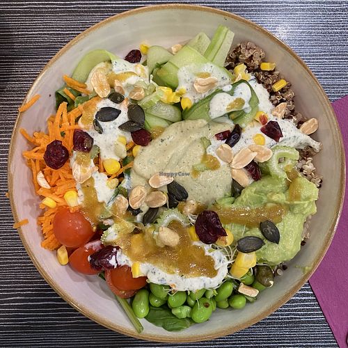 “Detox bowl”, feta excluded to make it 100% vegan  at Healthy Lounge in Antibes