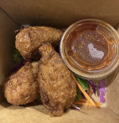 Drumsticks with Korean sweet & spicy sauce   at Alice & Friends' Vegan Kitchen in Chicago