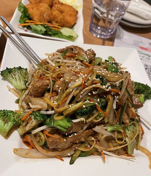 Chow Mein with ham  at Alice & Friends' Vegan Kitchen in Chicago