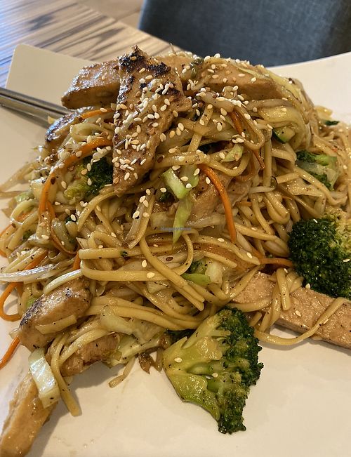 Chow Mein with veggie ham   at Alice & Friends' Vegan Kitchen in Chicago