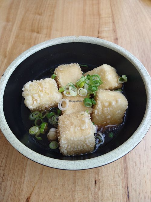 Agedashi tofu (without nori) at Alice & Friends' Vegan Kitchen in Chicago