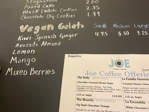 Vegan ice cream options at Vanila N Bean in Astoria