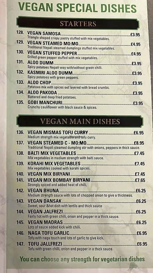 Thought I’d post as the other menu photo on first review is a bit blurry when you zoom in at Taj Mahal in Braintree