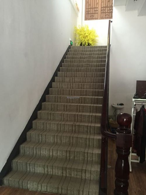 Up the stairs at Lian Ci Su Shi in Guangzhou