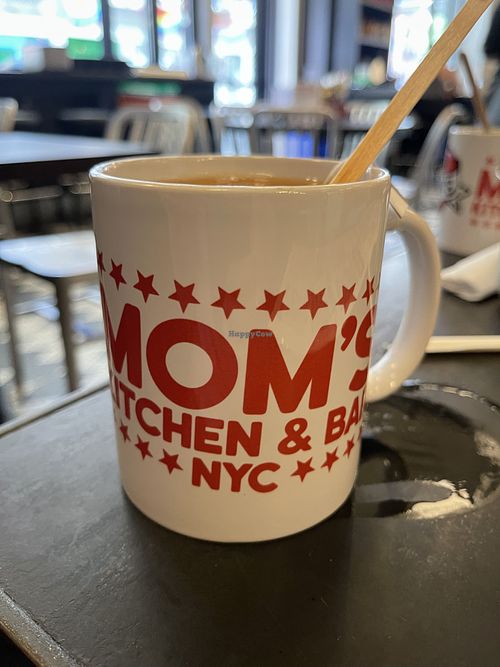 Earl Grey tea with almond milk  at Mom's Kitchen & Bar in New York City
