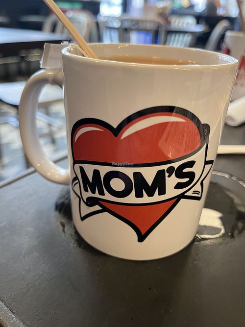 Earl Grey tea with almond milk  at Mom's Kitchen & Bar in New York City