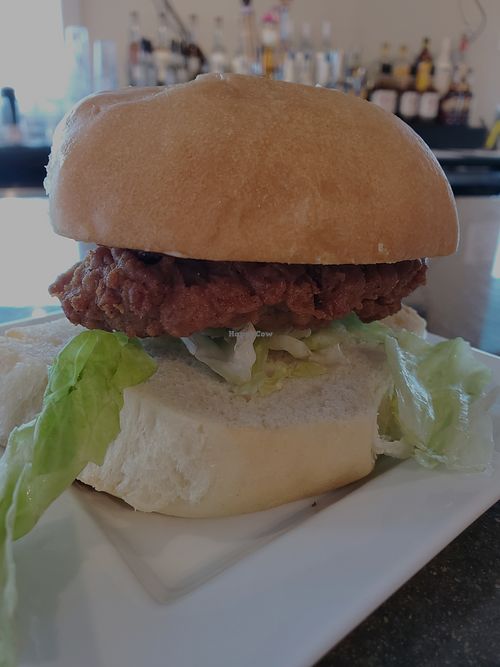 Best vegan fried chicken sandwich I've ever had! at Kindred in New Orleans