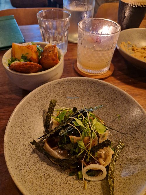 Tofu dumplings and fried potatoes at Ruibín in Galway