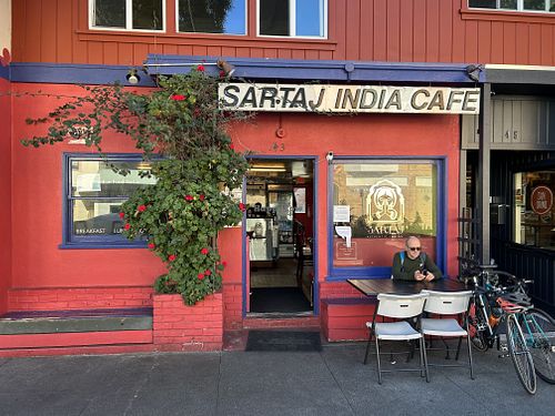 From the street  at Sartaj India Cafe in Sausalito
