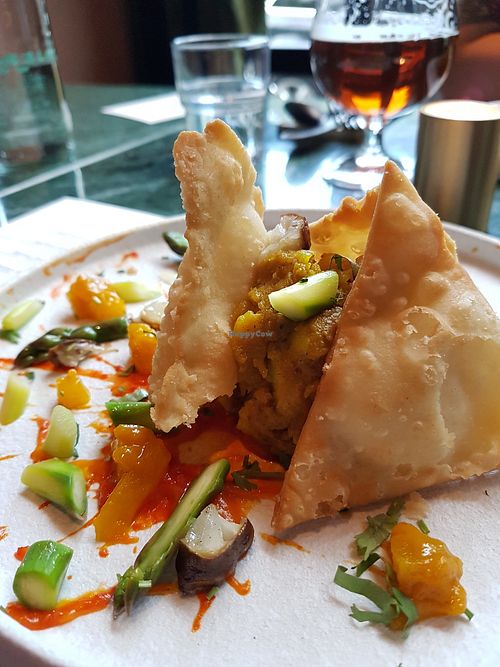 Potato, jerusalem artichoke, asparagus. at Silk Road in Oslo