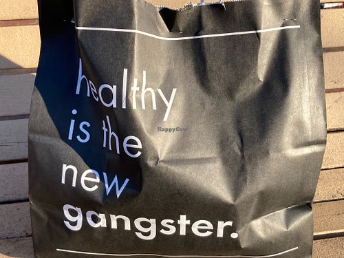 Cool bag at Gangster Vegan in Riverdale Park
