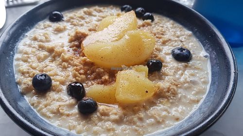 Apple, maple and cinnamon porridge at Bill's - Cardiff Bay in Cardiff