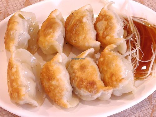 Pan fried dumplings at Guó Xiāng Yuán SùShí 國香園素食 in Hualien