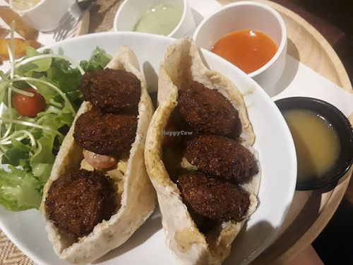 Falafel pitta at Downtown - Vegan Garden Restaurant in Chiang Mai