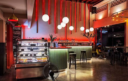 Bar and dessert showcase at Downtown - Vegan Garden Restaurant in Chiang Mai