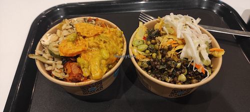 warm buffet items, plus some salad bar things at Foodmaker - Hubert in Brussels