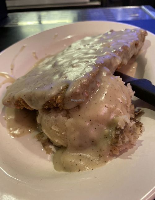 Best Country Fried Steak in the country   at The Chicago Diner - Lakeview in Chicago