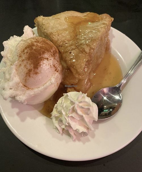 Apple pie a la mode (not very sweet)  at The Chicago Diner - Lakeview in Chicago