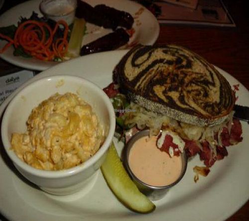 I LOVE Reubens...and this did not disappoint.  Mac'n'cheese wasn't bad either.  : ) at The Chicago Diner - Lakeview in Chicago