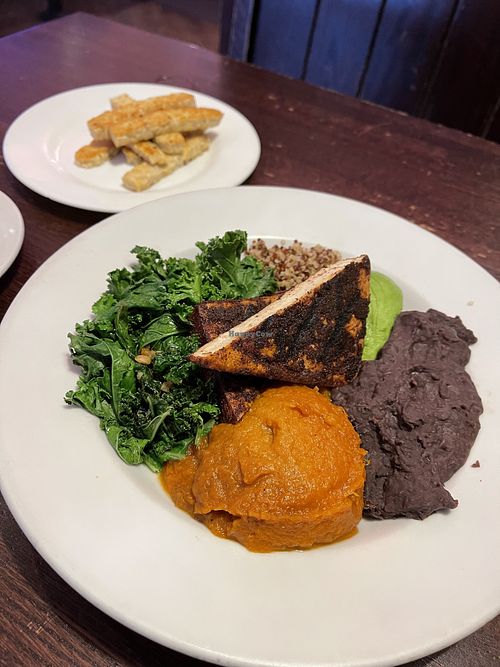 Soul Bowl with side of tempeh #Veganuary at The Chicago Diner - Lakeview in Chicago