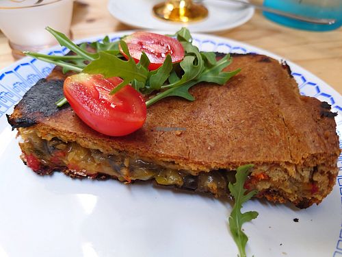 Vegetable pie at Bizou Cafe in Corfu