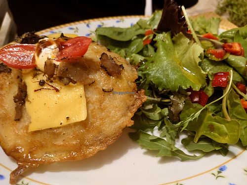 Savoury pancakes (truffle and cheese) at Bizou Cafe in Corfu