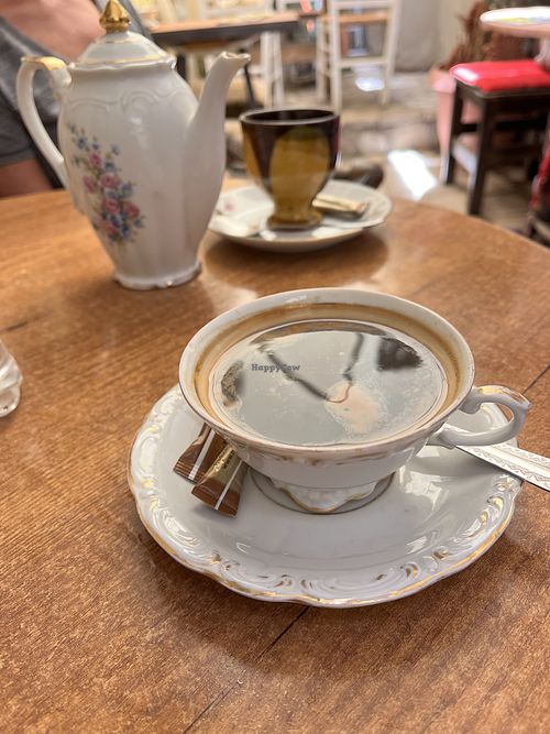 Coffee and tea   at Bizou Cafe in Corfu