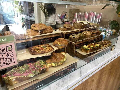 Food display   at Coffee And Plants in Pasadena