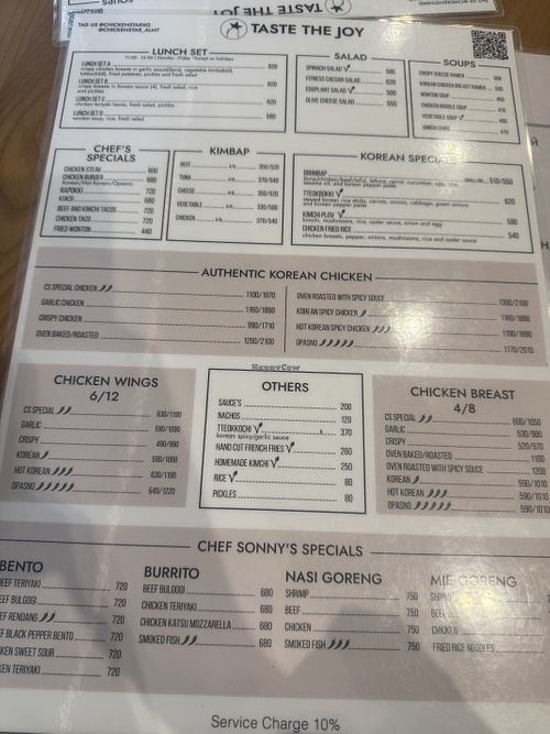 Vegan option marked but not quite correctly   at Chicken Star in Bishkek