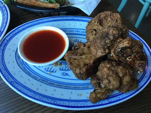 Fried cauliflower  at Madam Woo in Christchurch