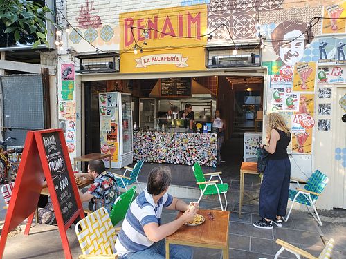 Outside at Benaim La Falafería in Buenos Aires