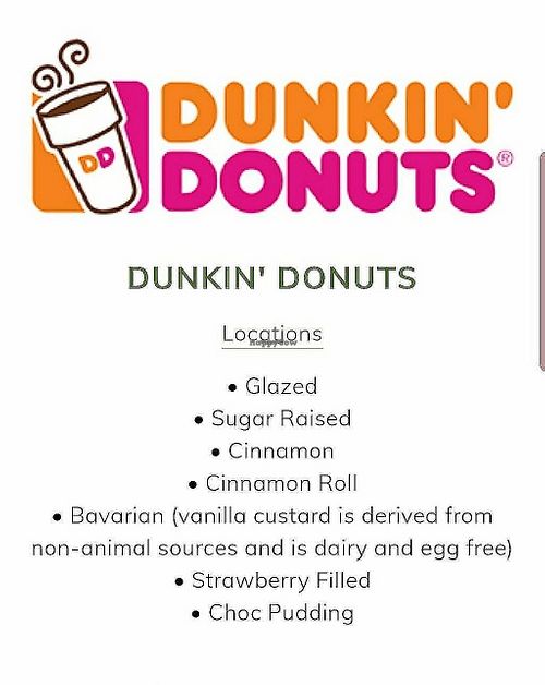 Vegan friendly items at SIN - Dunkin' - Jewel in East Singapore