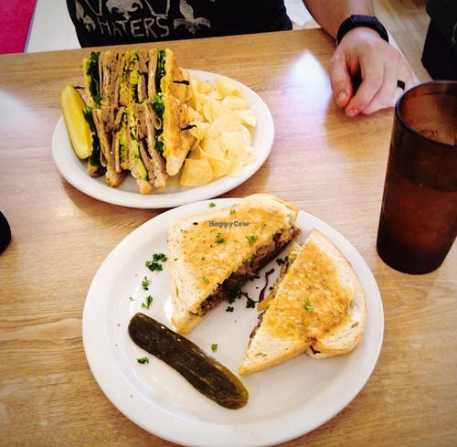 A lentil melt and that culture club! Oo! at Sluggo's North Vegetarian Cafe in Chattanooga