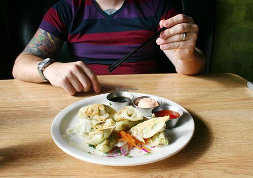 Potstickers! at Sluggo's North Vegetarian Cafe in Chattanooga