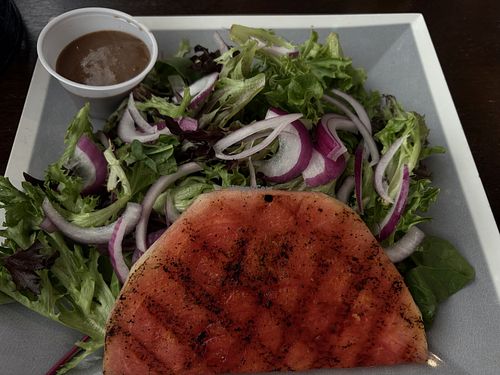 Watermelon salad without cheesee  at MudBugs Cajun Kitchen in Sanibel