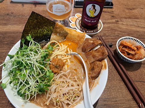 Spicy Dan Dan Ramen + vegan all stars at Vege-ro in Hanoi