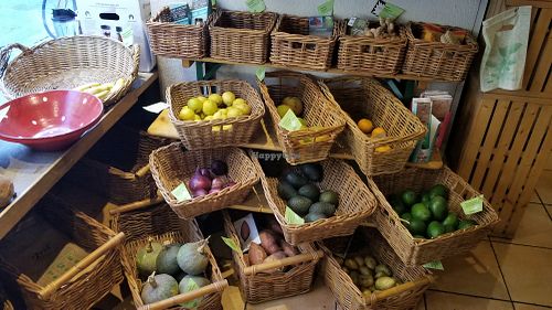 Organic fruit at Le Marche de Vie in Geneva